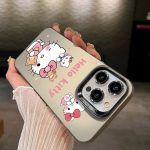 Authorized Sanrio Hello Kitty Cartoon Painted Mobile Phone Case for Iphone 15 15 Pro 15 Pro Max 14 14 Pro 13 13 Pro 12 12 Pro 11 11 Pro 16 16 Pro 16 Pro Max X Xr XS Max 7 8 Plus SE2 SE3 Drop-Proof Case New Fashion Creative Cute Soft Female Girl Holiday Gi