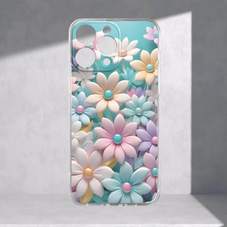 Phone Case with UV Printed Colorful Flower Pattern, 360 Degree All-Round Protection, Suitable for Iphone 11 12 13 14 Pro Max 15 16 XR X/XS 7 8 Plus SE Mini, The Best Gift for Smartphones, Birthday Gifts for Boys And Girls