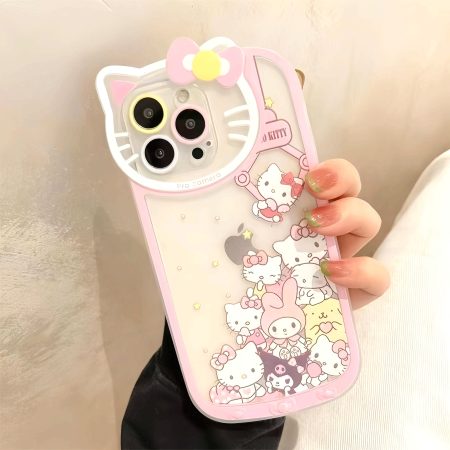 [Shockproof Sanrio Cartoon Case] Sanrio Sanrio Cartoon Mobile Phone Case, Anti-fall and Shockproof Mobile Phone Case Suitable for Apple 16/15/14/13/12/11/7/8/7plus/8plus/XS max/XS/X/XR, Christmas and Halloween Gifts